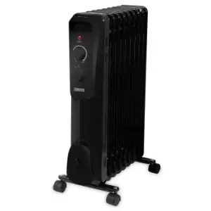 Image of Zanussi ZOFR5004B 2kW 9 Fin Oil Filled Radiator - Black
