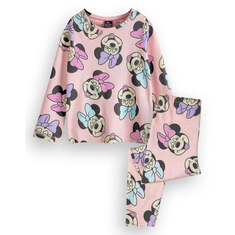 Image of Disney Long Sleeve Long Leg Pyjama Set Pink female