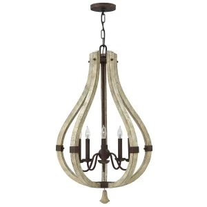 Image of 5 Light Chandelier Iron Rust Finish, E14