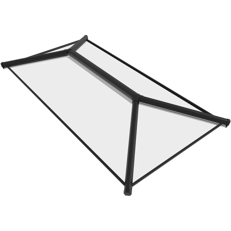 Image of Crystal Aluminium Skylight Roof Black Ext White Int 1500Mmx1000Mm LANBKW1510
