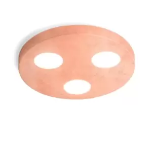 image of Click Surface Mounted Ceiling Light - Leaf Copper Finish, 3x GX53