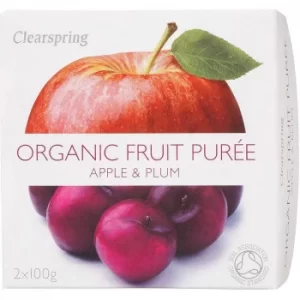 image of Clearspring Apple Plum Puree 200g