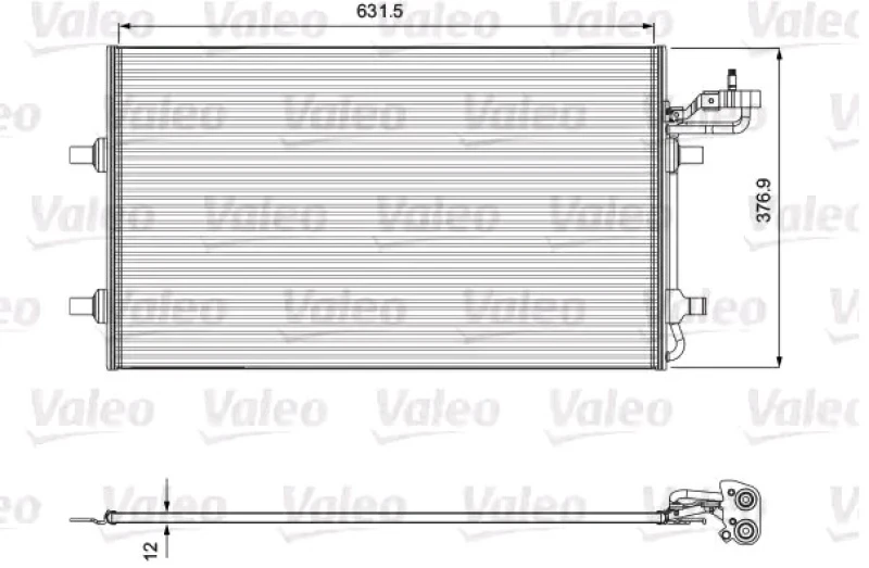 Image of VALEO 814323 Condenser without dryer Aluminium Condenser,air conditioning (448)