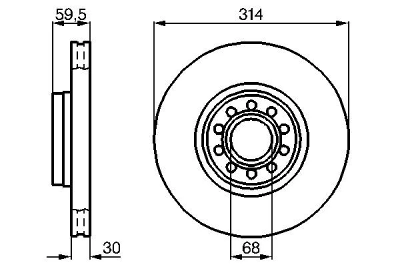 Image of Brake disc Bosch 0 986 478 617