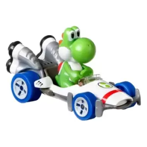 image of Mario Kart Hot Wheels Diecast Vehicle 1/64 Yoshi (B Dasher) 8 cm