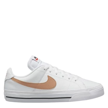 Image of Nike Court Legacy Shoes - White/Cognac