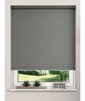 Image of NewEdgeBlinds Blackout Roller Blinds Slate Grey 115cm Width x 165cm Length