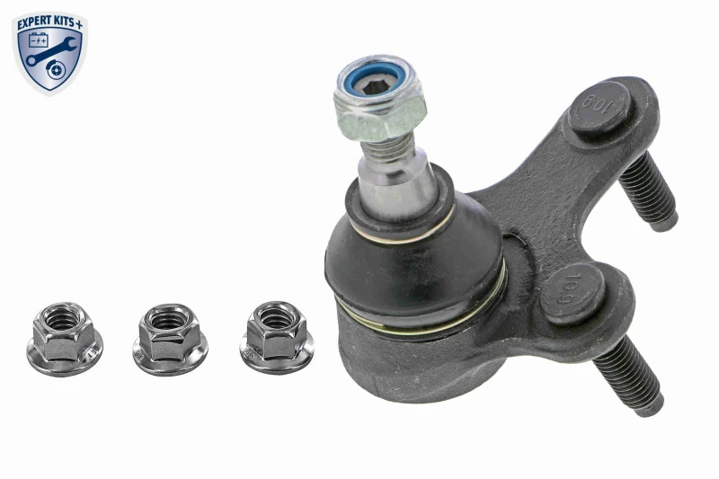 Image of VAICO V10-3120 Ball joint Front Axle Left, with lock screw set Support-/Steering Link (2462)
