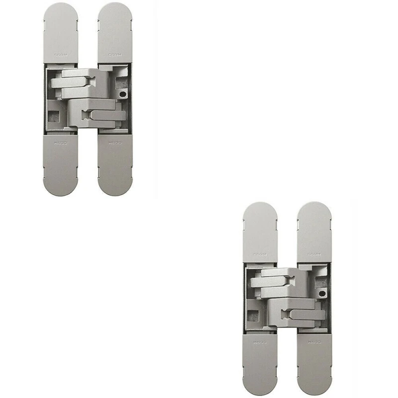 Image of Loops 2x 100 x 22mm Adjustable Medium Duty Concealed Hinge Champagne Internal Door Multi