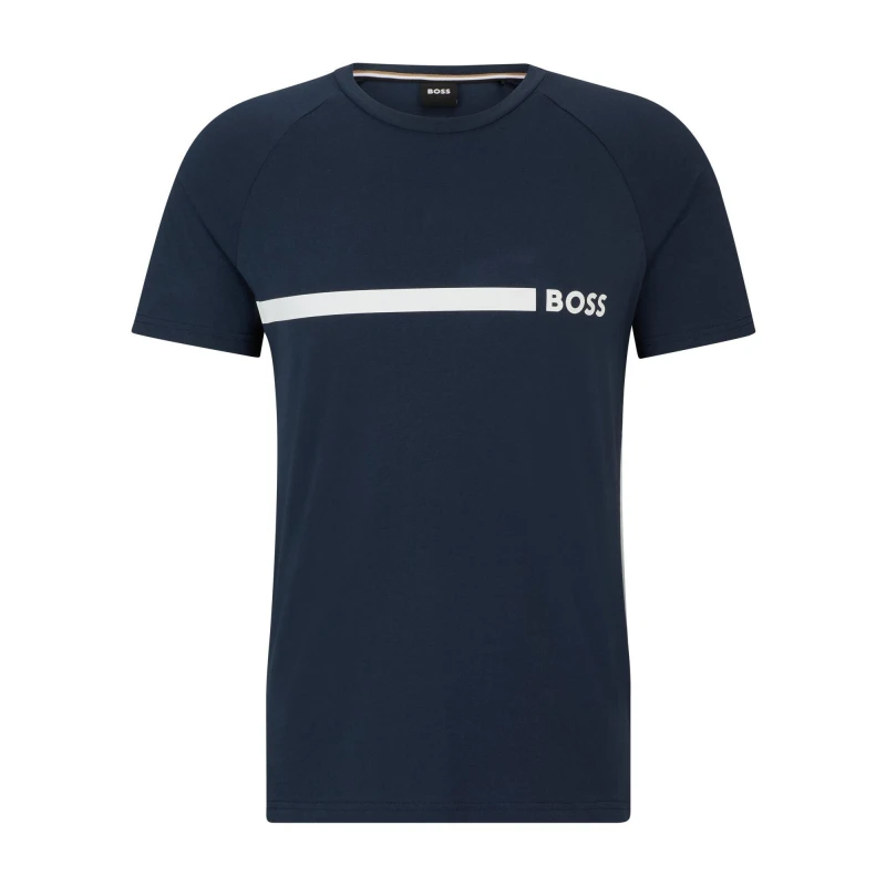 Image of Boss Logo Slim T Shirt - Blue Blue XS