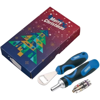 Image of Draper Ratchet Screwdriver Set And Bottle Opener - Gift Box (15 Piece)