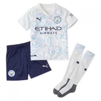 Puma Manchester City Third Mini Kit 2020 2021 - Whte/Blue