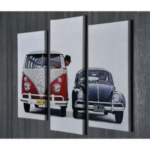 Image of UC64 Multicolor Decorative Canvas Painting (3 Pieces)
