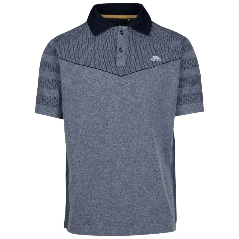 Image of Trespass Trespass Men Nab TP75 Active Polo Shirt in Navy Size: Small Navy S Male 5063470764815