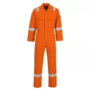 image of Biz Flame Mens Aberdeen Flame Resistant Antistatic Coverall Orange 3XL 32"