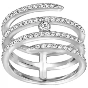 Image of Ladies Swarovski Stainless Steel CREATIVITY RING SIZE L