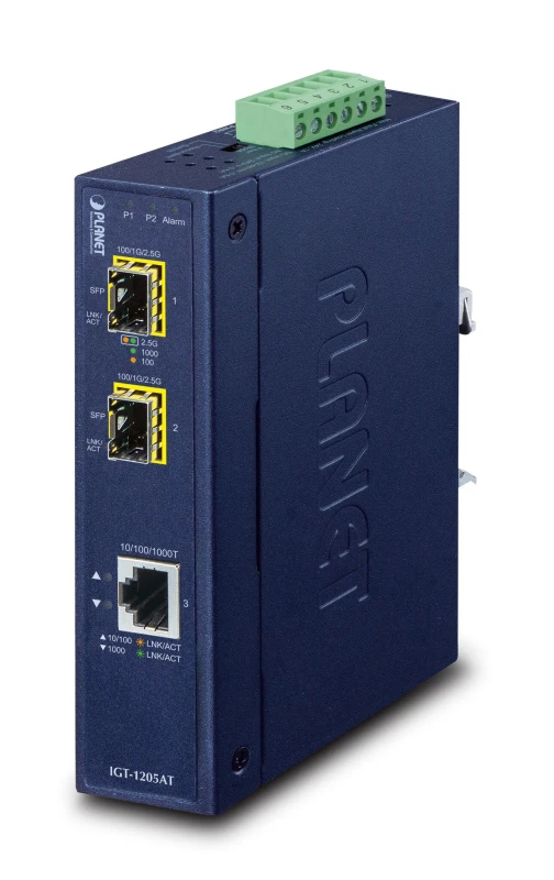 Image of PLANET IGT-1205AT network media converter 1000 Mbps Blue