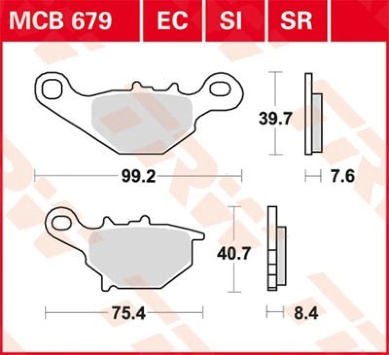 Image of TRW Lucas Brake pad MCB679