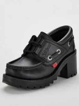 Image of Kickers Klio Lace Heeled Shoes - Black