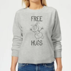 Image of Disney Frozen Olaf Free Hugs Womens Sweatshirt - Grey - M