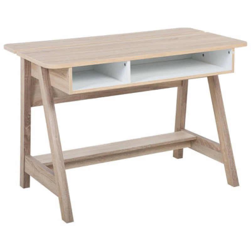 Image of Beliani Home Office Desk Jackson White 110 Cm 60 Cm
