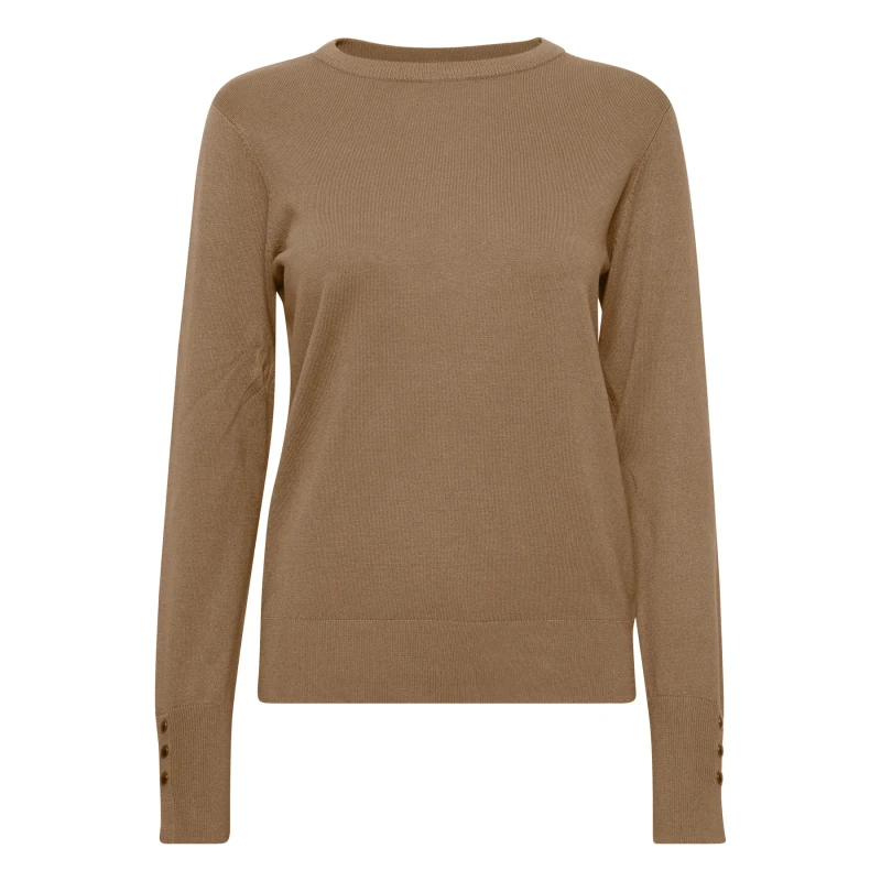Image of b.Young Womens long sleeve sweater b.young Pimba Beige Female M