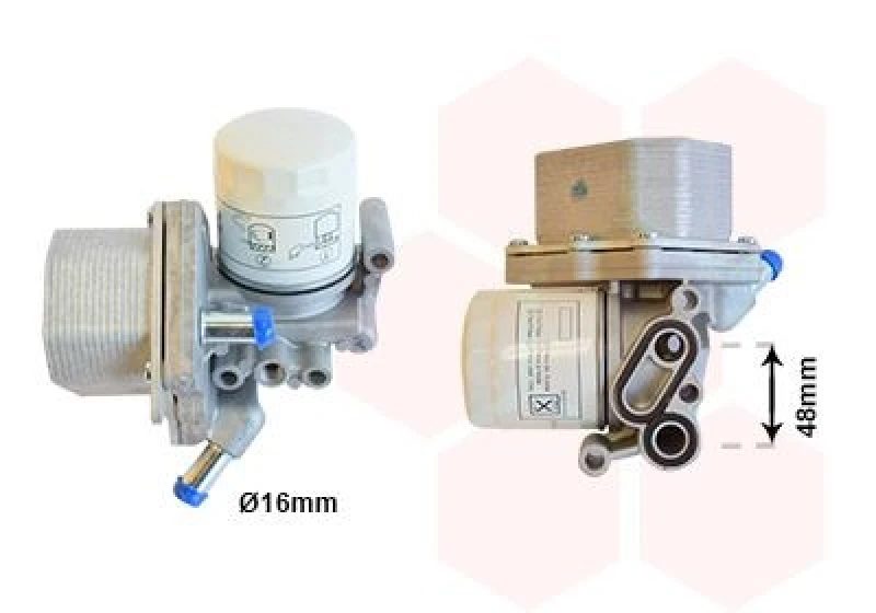 Image of VAN WEZEL Engine oil cooler VAN WEZEL 18013625