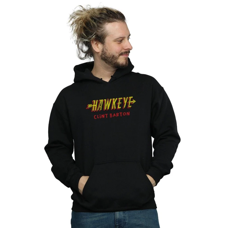 Image of Marvel Marvel Men Hawkeye AKA Clint Barton Hoodie in Black Size: Small Black S Male 5059114851386