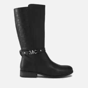 image of Michael Kors Girls Finley Drake Leather Boots - UK 1 Kids