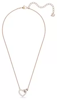 image of Swarovski 5636445 Lovely Rose-Gold Plated Heart Pendant Jewellery