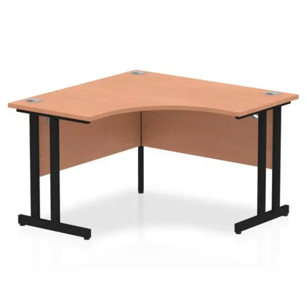 Image of Impulse Impulse 1200mm Corner Desk Beech Top Black Cantilever Leg ICCDC12BBCH