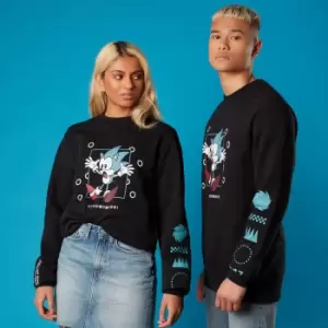Image of Run Through This! Sonic the Hedgehog Unisex Sweatshirt - Black - L - Black