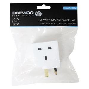 Image of Daewoo 3-Way Mains Adaptor - 13 Amp