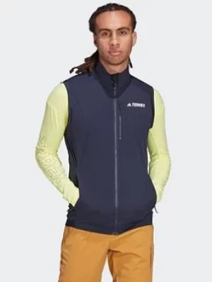 Image of adidas Terrex Xperior Cross-country Ski Soft Shell Vest, Blue, Size S, Men