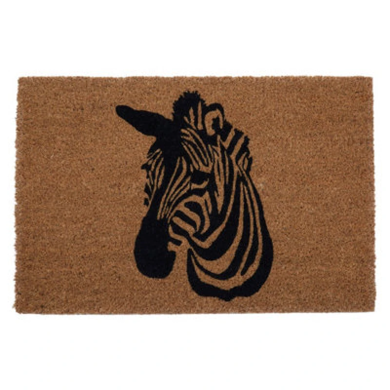 Image of Premier Housewares Zebra Face Doormat Brown