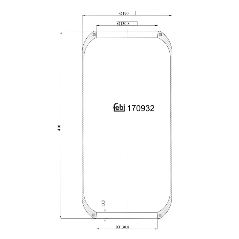Image of FEBI BILSTEIN 20921 Boot, air suspension Rear Axle Right Boot,air suspension (324)