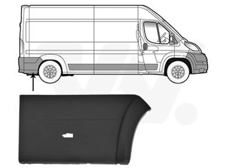 Image of VAN WEZEL Trim / Protective Strip, sidewall VAN WEZEL 0983420