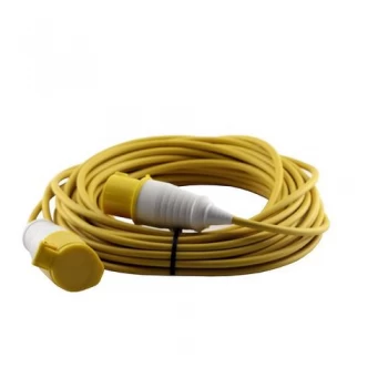 Image of Zexum 16A 110V Yellow Arctic Male to Female Electric Mains Hook Up Extension Cable Lead - 20 Meter