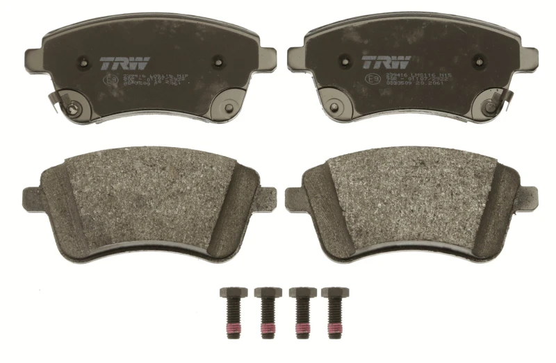 Image of TRW GDB3509 Brake pad set with acoustic wear warning, with accessories, with brake caliper screws Brake Pad Set,disc brake (402)