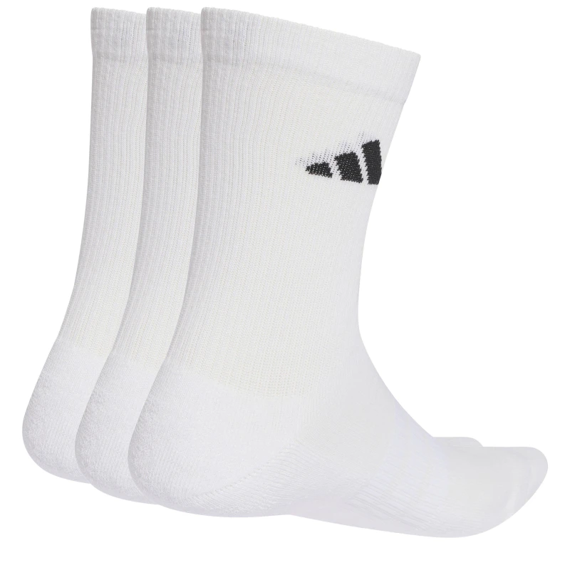 Image of adidas 3 Pack Crew Socks Adults White 3 Bar unisex L 8.5-10