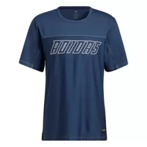 Image of adidas Logo T Shirt Mens - Blue