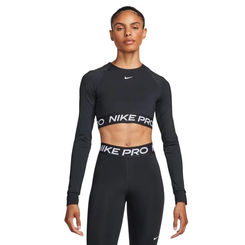 Image of Womens Long Sleeve Jersey Nike Pro 365 Dri-FIT Noir Female XS