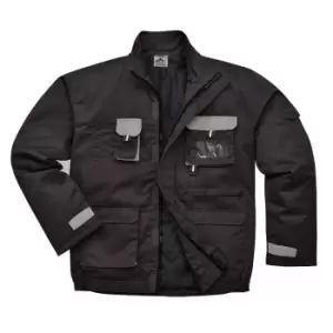 Image of Portwest Mens Texo Contrast Padded Jacket Black 2XL