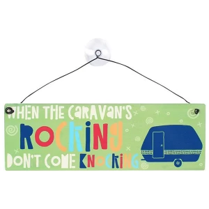Image of When The Caravans Knocking Window Sign
