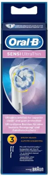 Oral B Sensi Ultra Thin Electric Toothbrush Replacement Head 3Pcs