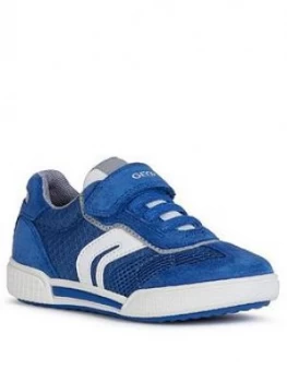 Image of Geox Boys Poseido Strap Trainers - Royal Blue, Royal Blue, Size 12.5 Younger