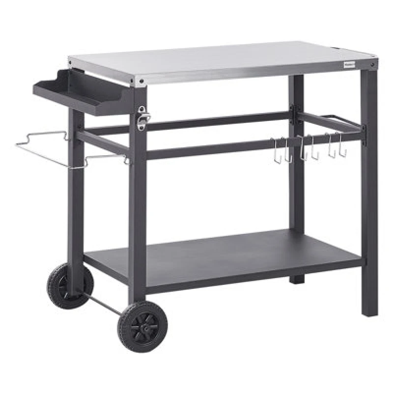 Image of Beliani Garden Serving Trolley Spiazzi Metal Black