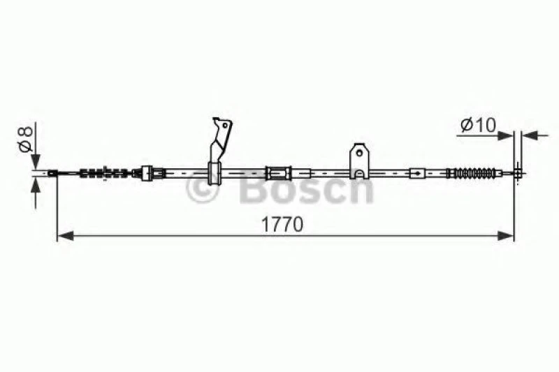 Image of Handbrake cable Bosch 1 987 482 300