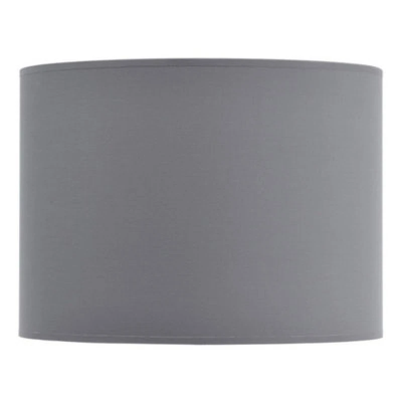 Image of Buttercup Farm Lined Drum Lampshade - Fabric/polyester/cotton Frame - L35.5 X W35.5 X H26cm - Grey/silver