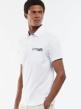 Image of Barbour Barbour Lirst Pocket Polo Shirt, White, Size S, Men
